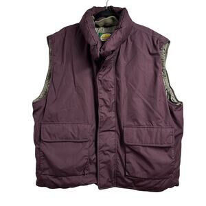 Cabela’s Men’s Goose Down Puffer Vest 2XLT Burgundy – Insulated Outdoor Wear